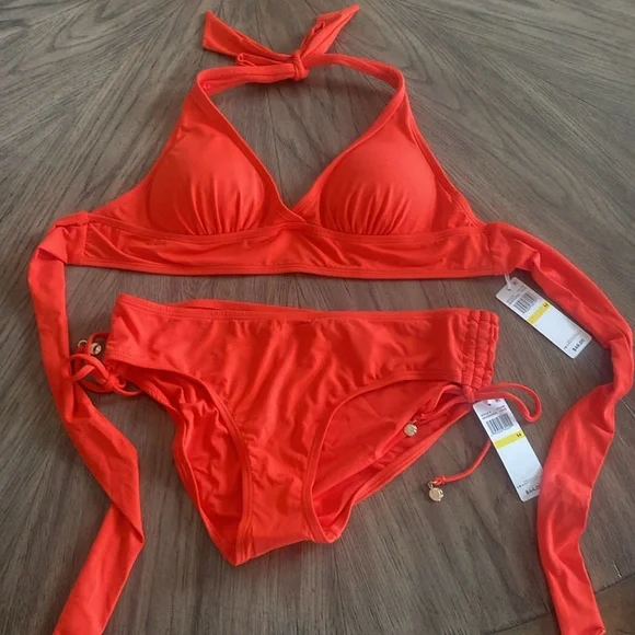 Anne Cole Bikini Top and Bottom Set Spice Red Size Medium - Picture 2 of 2